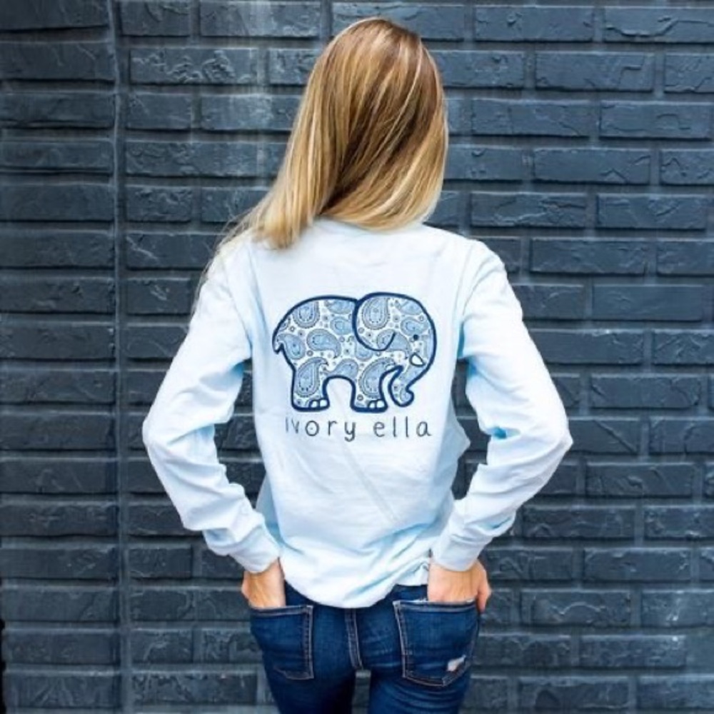 Ivory ella NEVER WORN blue long sleeve